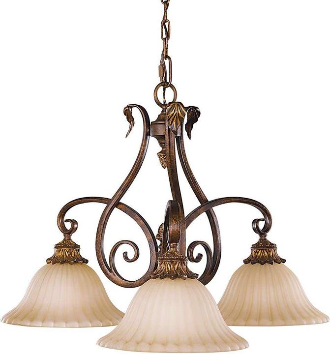 Elstead Lighting Sonoma Valley chandelier E27 triple aged tortoiseshell (52 cm)