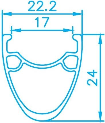 Produktbild Alexrims CXD6, 700C, Stożek 24 mm, tubeless fertig, Disc -Mangel ist, starr F12X100/R12X142, Gewicht (Laufradsatz, 28")