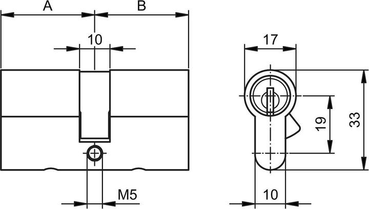 Actual product image Glutz Profile double cylinder mAccess type 81100 Basic locking 5000 (Profile cylinder)