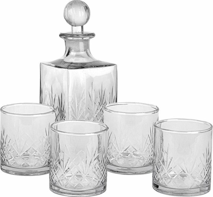 Produktbild Loberon Karaffe mit Glas 4er Set Kerrington klar (0.75 l)