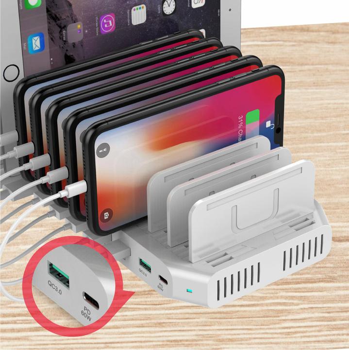 Immagine prodotto Unitek Y-2190 Stazione di ricarica 8x (USB-C, 10 porte)