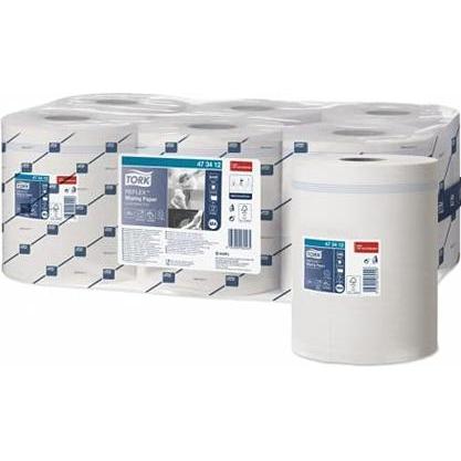 Tork Reflex Mehrzweck-Putzrolle, 1-lagig, weiá, 113,9 m, Haushaltspapier, Weiss