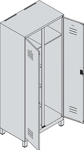 Actual product image C+P Classic PLUS cleaning locker (80 cm, 195 cm)