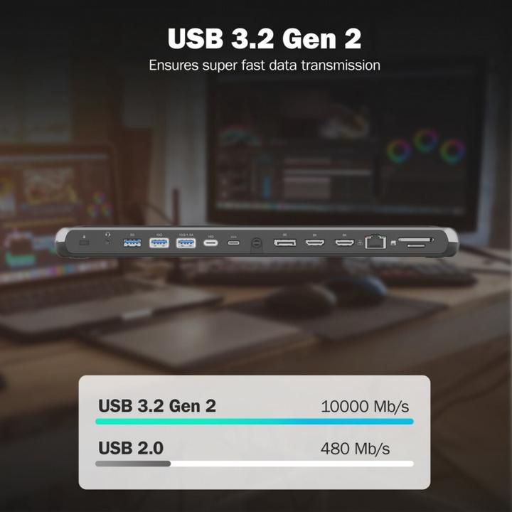 Immagine prodotto Digitus Docking station USB-C 8K, 12 porte (USB-C, 12 Porti)