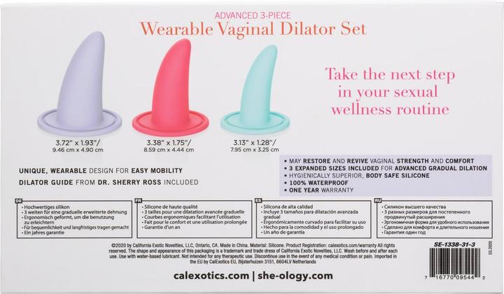 Actual product image CalExotics She-ology® Advanced 3-Piece Wearable Vaginal Dilator Set