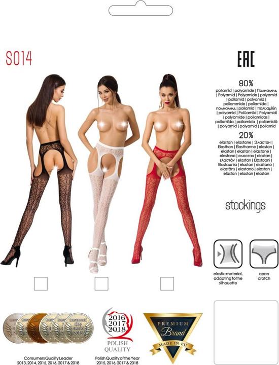 Produktbild Passion Strumpfhose ouvert in weiss (One Size)