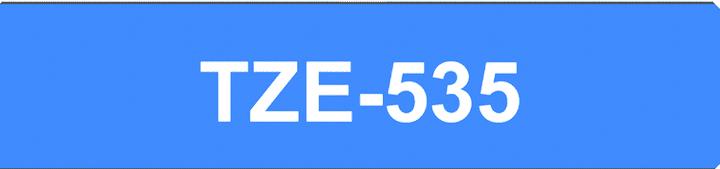 Actual product image Brother Tze-535 (1.20 cm, White, Blue)