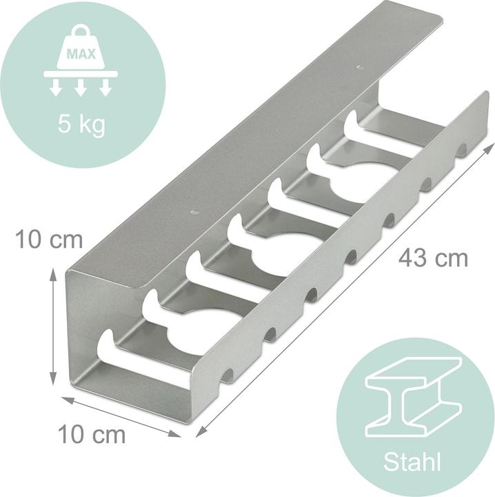 Produktbild Relaxdays Kabelkanal für Schreibtisch 2er Set (Kabelkanal, 10 cm)