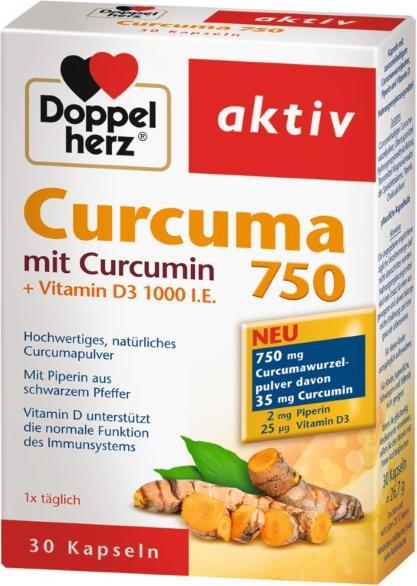 Actual product image Queisser Pharma Curcuma 750 (30 pcs., Capsules)