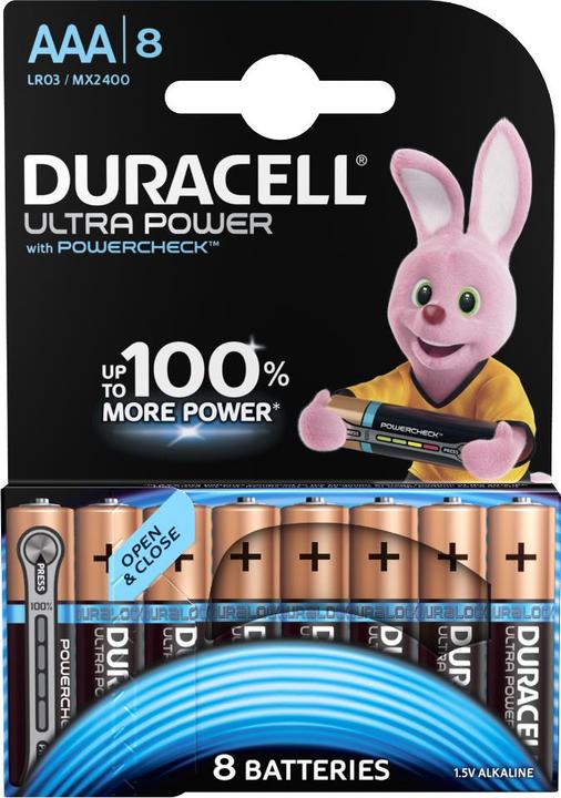 Produktbild Duracell Pack de 8 piles Alcaline compatible Ultra Power type AAA 1,5V (LR03) (8 Stk., AAA)