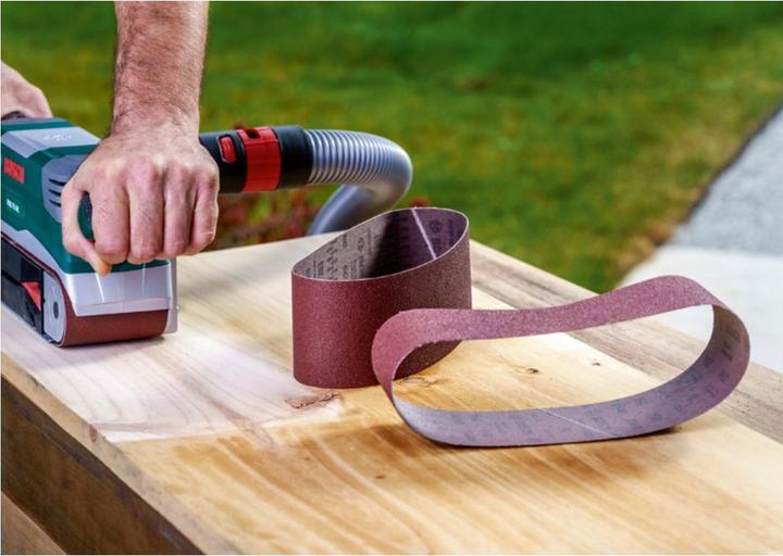 Actual product image Bosch Zubehör Sanding belt set for belt sander, 9 pieces, 75 x 533 mm, grit 60, 80, 100 (60, 80, 100)