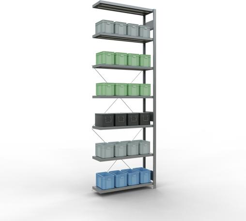 Actual product image Schulte Lagertechnik MULTIplus330 boltless bay system with cross brace