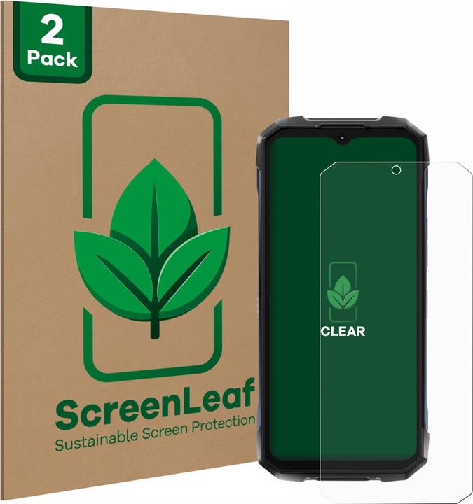 Produktbild ScreenLeaf Schutzfolie nachhaltiger Displayschutz Displayschutzfolie Folie Klar Transparent (2 Stück, Hotwav Cyber 7)