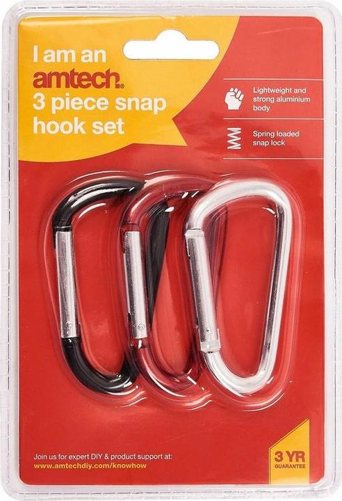 Immagine prodotto Amtech Karabinerhaken Set 3pk