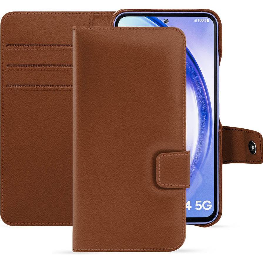 Noreve Lederschutzhülle Samsung Galaxy A54 (Samsung Galaxy A54 5G), Smartphone Hülle, Braun