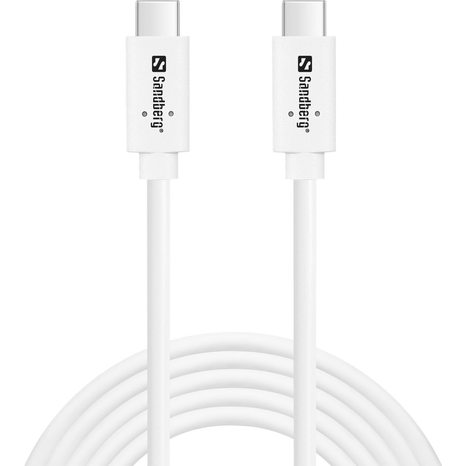Thumbnail - Sandberg USB-C>C USB 3.1 G2 100W, 2M (2 m, USB 3.2 Gen 2), USB Kabel