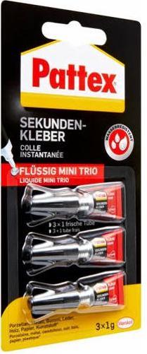 Produktbild Pattex Sekundenkleber Flüssig Mini Trio (3 g)