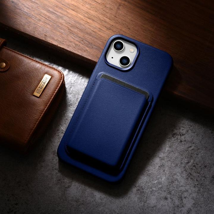 Image du produit iCarer Case Leather cover for iPhone 14 case made of natural leather blue (WMI14220705-BU) (MagSafe (Apple iPhone 14)
