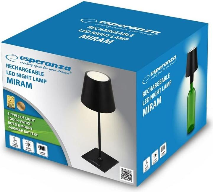 Actual product image Esperanza ELD119K LED-Schreibtischlampe Schwarz (200 lm)