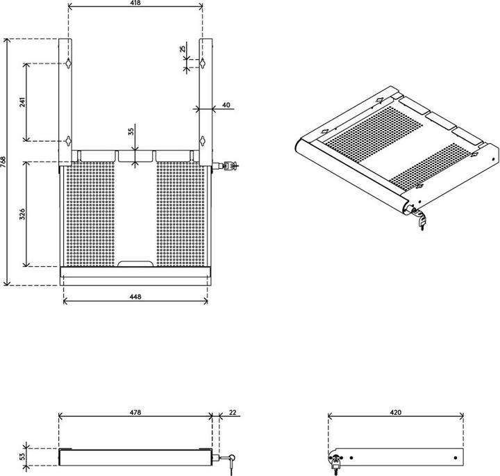 Produktbild Dataflex PC-Halterung