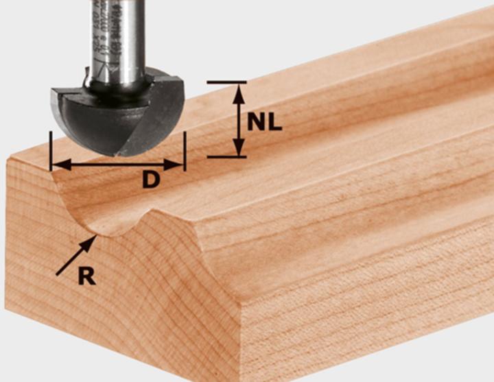 Actual product image Festool Fillet cutter HM ø 8 mm R4 shank 8 mm