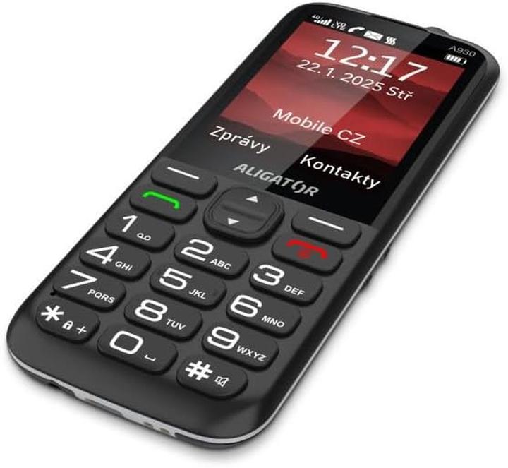 Immagine prodotto Aligator Telefono cellulare per anziani con tasti grandi, SOS e localizzatore GPS, display a colori, Dual SIM (2.80", 1.90 Mpx)
