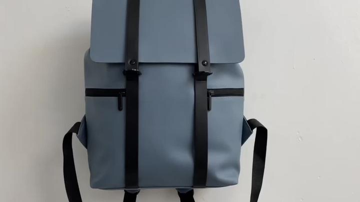 Image du produit Only-Bags.Store Sac à dos en cuir PU, sac d'école imperméable, sac à dos unicolore pour hommes et femmes