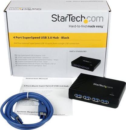 Actual product image StarTech 4 PORT SUPERSPEED USB 3.0 HUB (USB-B, 4 ports)