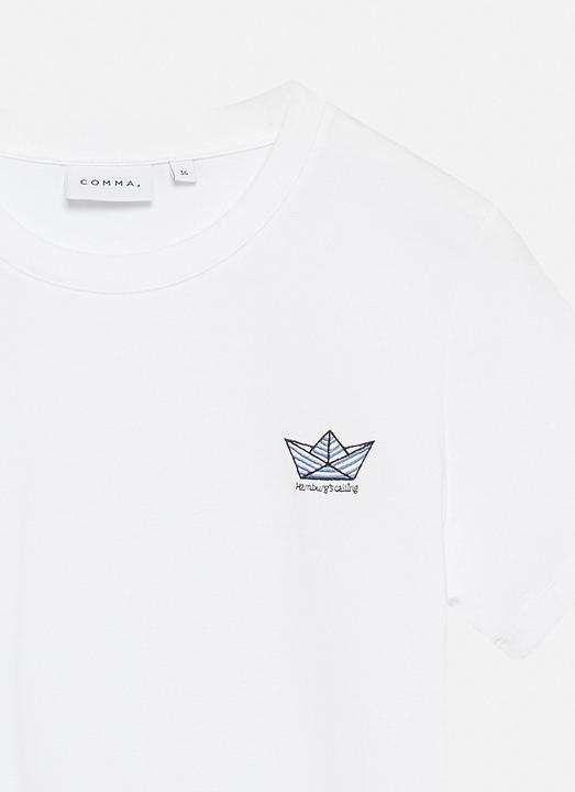 Produktbild Comma T-Shirt Basic Fit T-Shirt mit Artwork (48)