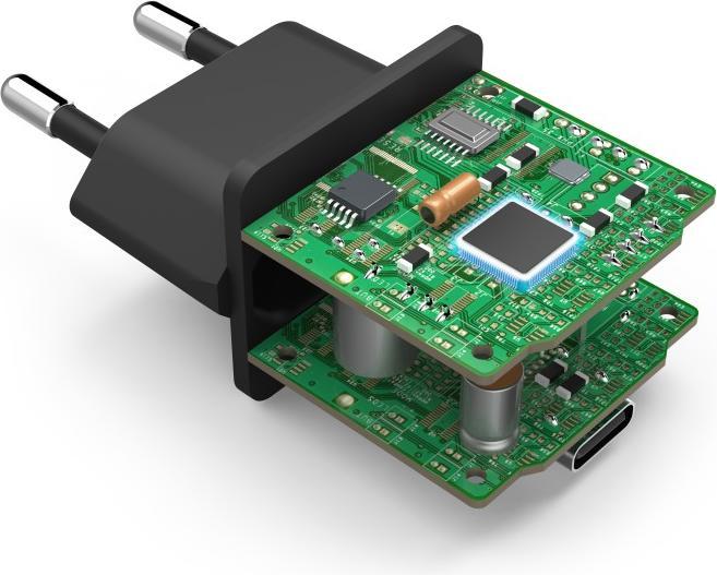 Produktbild Hama Schnellladegerät, USB-C, PD/Qualcomm®, Mini-Ladegerät, 25 W, Schwarz (25 W, 1 Port)