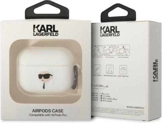 Actual product image Karl Lagerfeld Airpods Pro 3D Logo NFT Karl Head Silicone Case (Headphone bag)