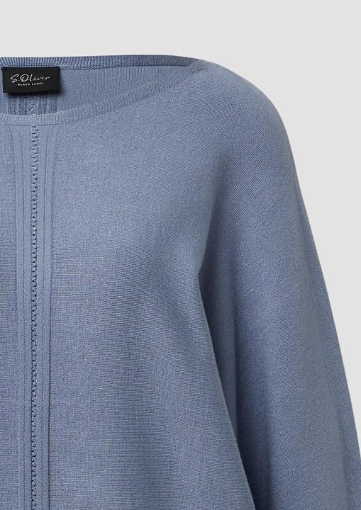 Produktbild s.Oliver Strickpullover Feinstrickpullover mit Fledermausärmeln und Ajour-Details (32)