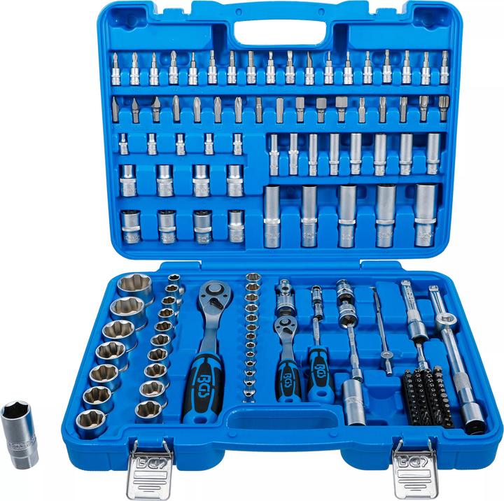 Actual product image BGS Socket spanner set, shaft profile | drive 6.3 mm (1/4") / 12.5 mm (1/2") | 150 pcs.
