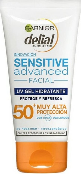 Produktbild Garnier SENSITIVE ADVANCED gel facial SPF50+ 50 ml (Sonnengel, SPF 50, 50 ml)