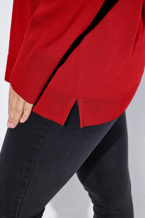 Produktbild Ulla Popken Rollkragenpullover, breite Rippbündchen, Langarm (50, 52)