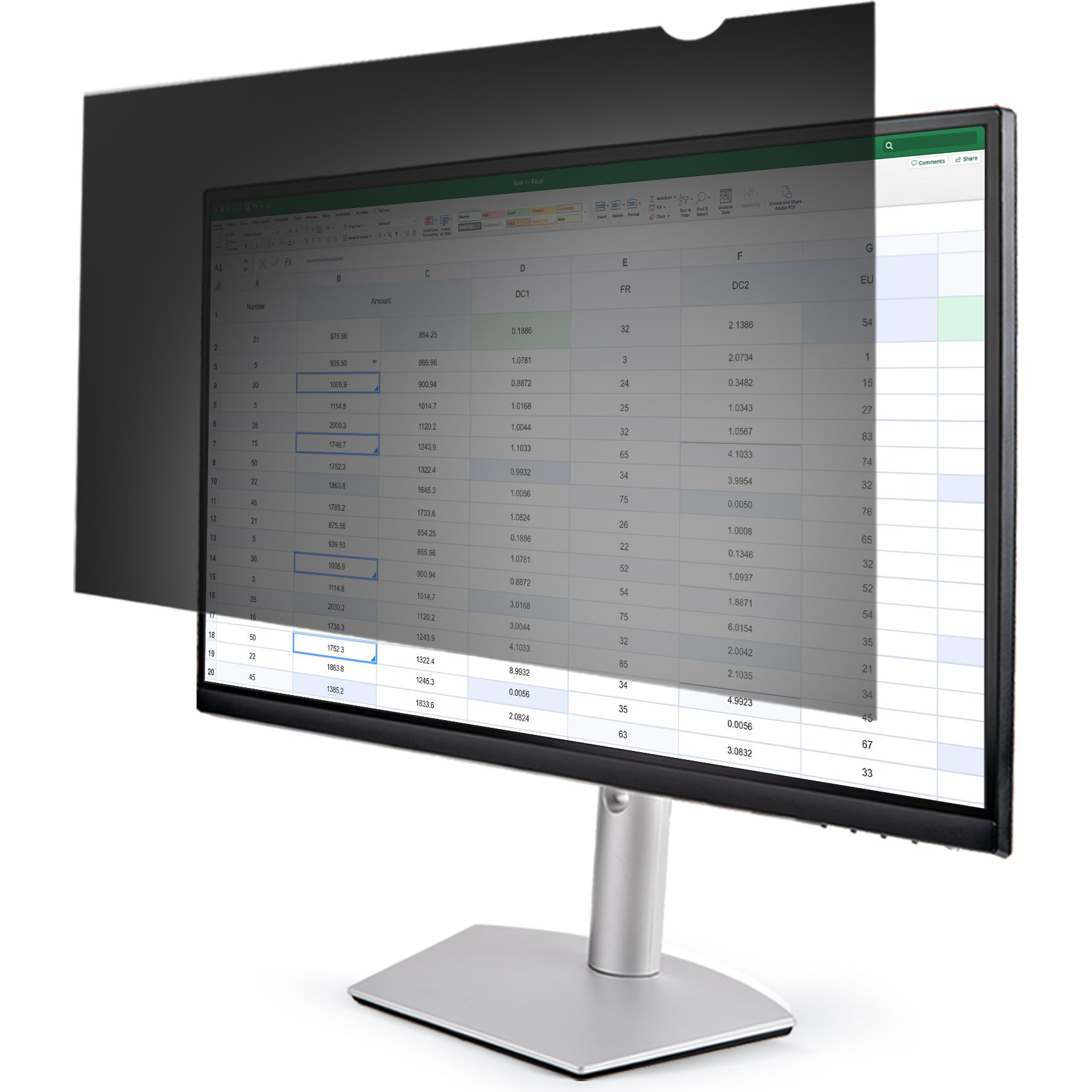 StarTech PRIVSCNMON32 Filtro privacy senza cornice -Privacy (32 pollici) (32.00", 16:9), Pellicola protettiva per monitor