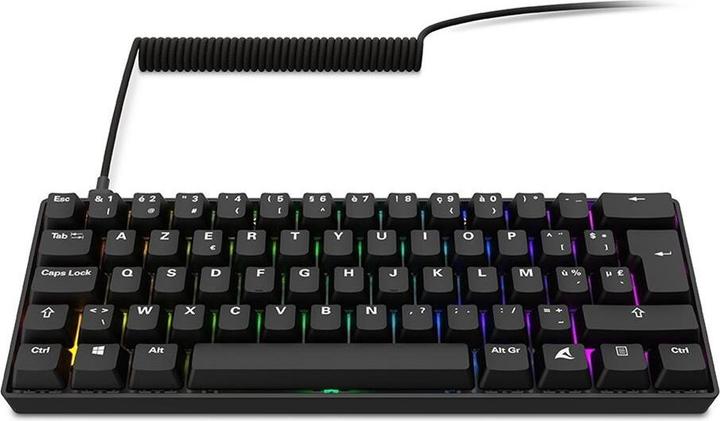 Actual product image Sharkoon SGK50 S4 Gen2 PBT bk Gateron GPRO yellow DE (DE, Cable)