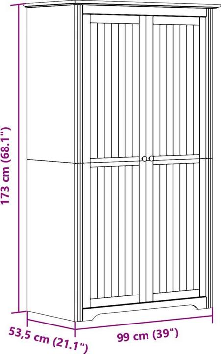 Produktbild vidaXL Leonide (101 x 52 x 176.50 cm)
