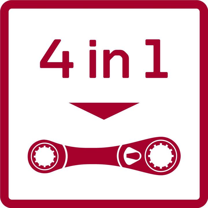 Actual product image Gedore Red Double ring ratchet wrench reversible 10 13 17 (19 mm, 10 mm, 17 mm, 13 mm)