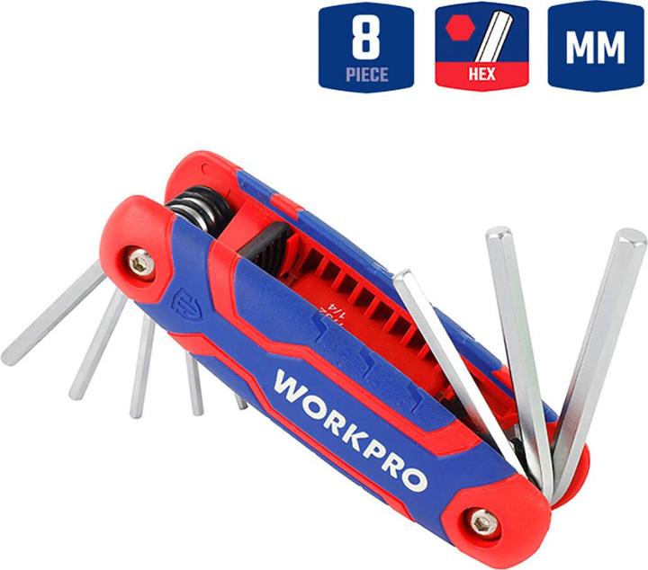 Actual product image Workpro external hexagon spanner 1.5 mm, 2.0 mm, 2.5 mm, 3.0 mm, 4.0 mm
