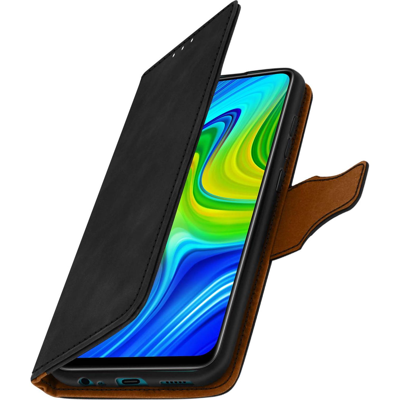 Thumbnail - Avizar Vintage Series (Xiaomi Redmi Note 9), Smartphone Hülle, Schwarz