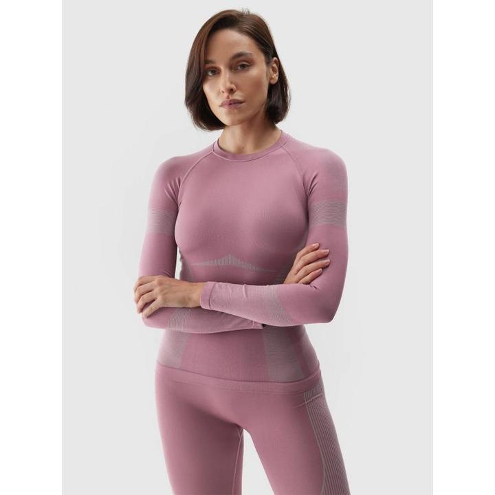 Actual product image 4F Women's thermoactive sweatshirt F113 dark pink 4FAW23USEAF113 53S M/L (M, L)