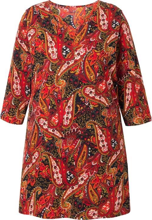 Produktbild Ulla Popken Longshirt, Paisley, A-Linie, Tunika-Ausschnitt, 3/4-Arm (58)