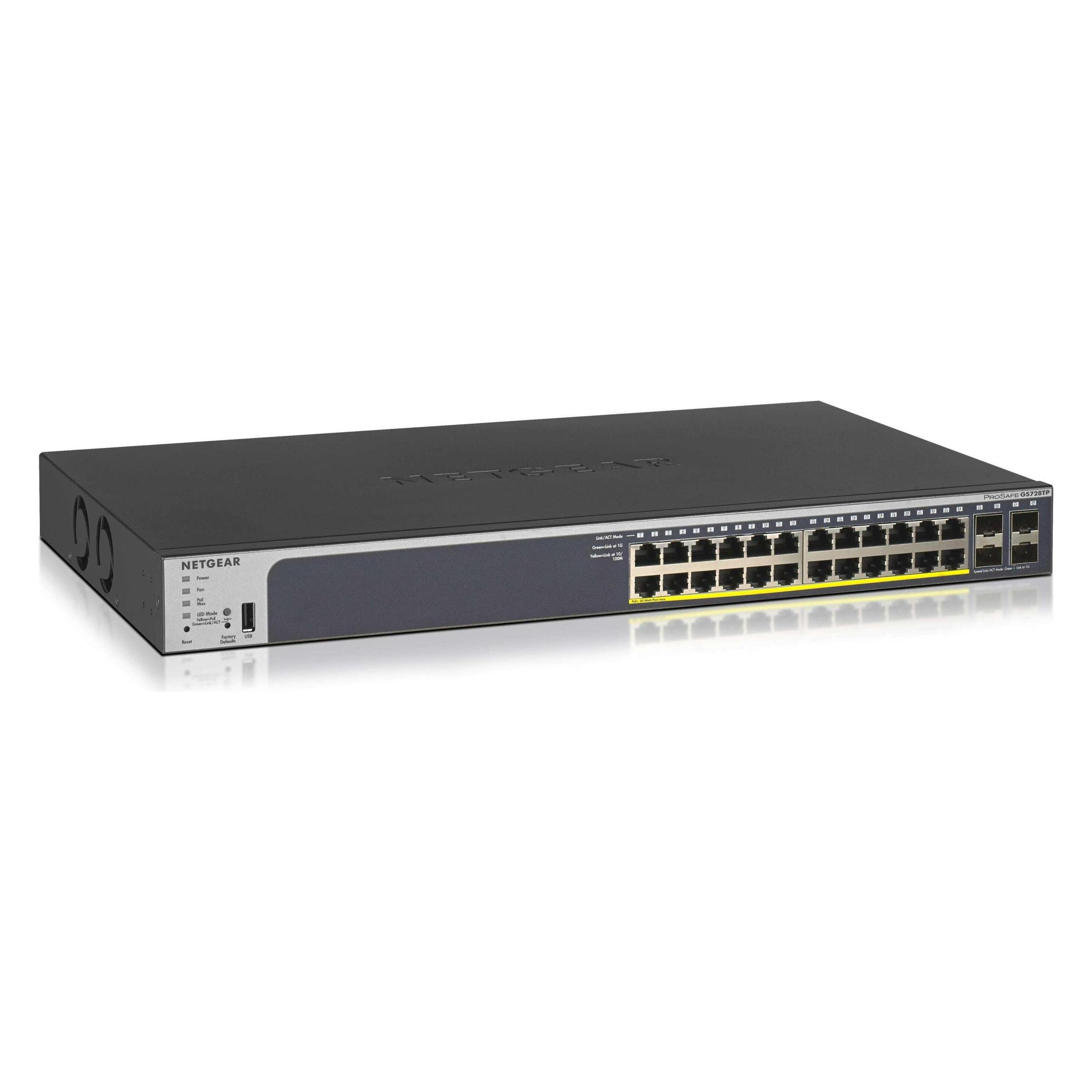 Netgear GS728TPv3 (28 Ports), Netzwerk Switch, Grau