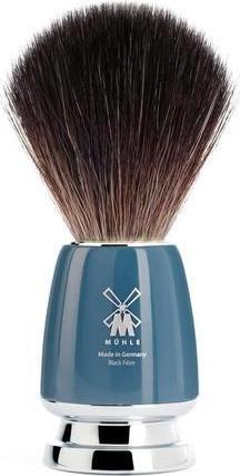 Actual product image Mühle Shaving brush, black fibre, handle made of precious resin/metal, petrol/chrome-plated (Shaving brush)
