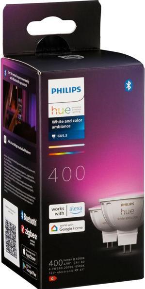 Produktbild Philips Hue White & Colour Ambiance (GU5.3, 6.30 W, 400 lm, 2 x, G)