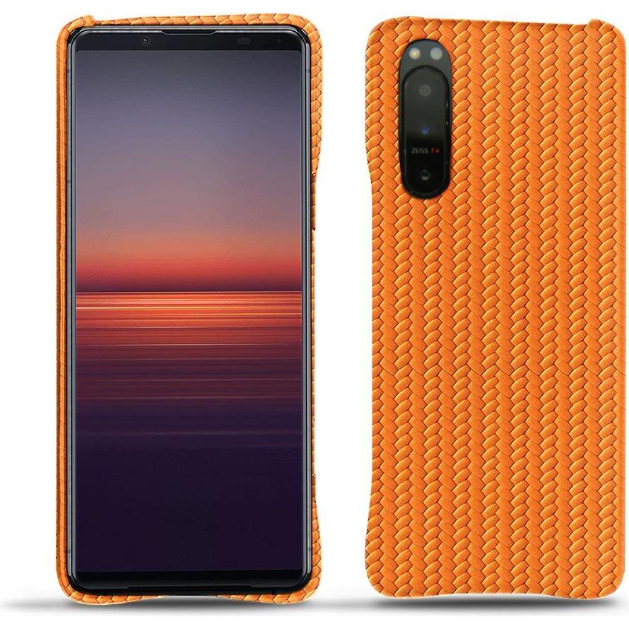 Noreve Lederschutzhülle (Sony Xperia 5 II), Smartphone Hülle, Orange