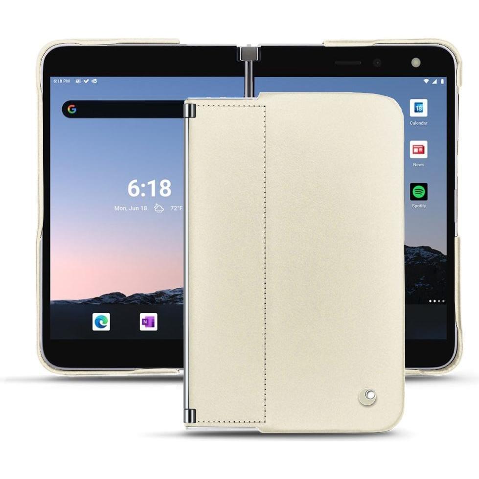 Noreve Lederschutzhülle (Microsoft Surface Duo 2), Smartphone Hülle, Weiss