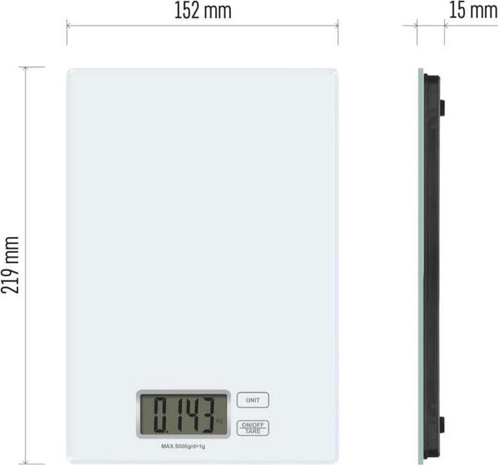 Produktbild Emos Digitale Küchenwaage EV014 weiss