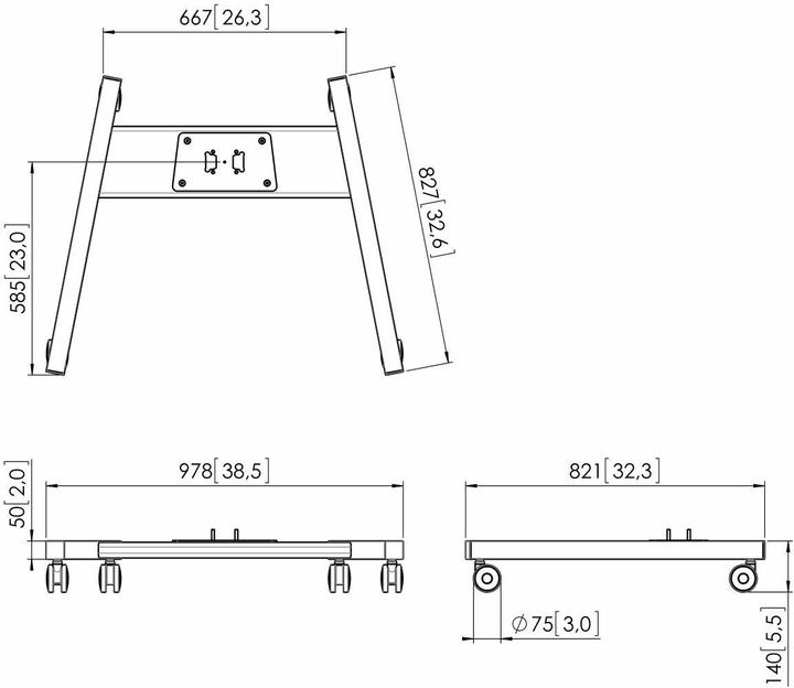 Immagine prodotto Vogels Telaio del carrello a pavimento PFT 8520B